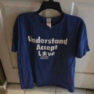 Gildan Blue T-Shirt with White Accent Lettering